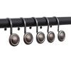 12Pcs Shower Curtain Hooks Rustproof Corrosion Resistant Simple Installation Decorative Metal Shower
