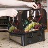 Toaster Cover 4 Slice Red Wine Glass Grapes Waterproof Appliance Cover with Hang Loop Bread Baker Toaster Cover for Kitchen