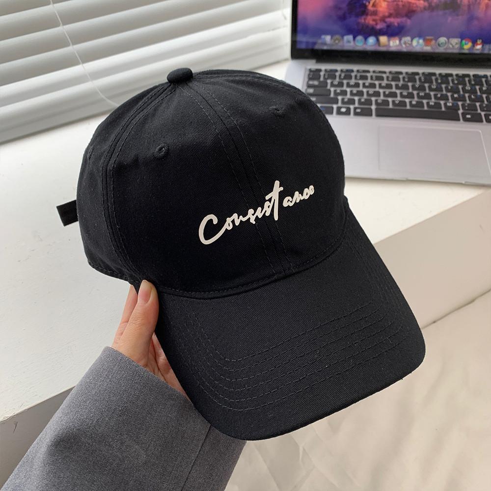 Letter Design Trendy Pink Baseball Cap For Women With Round Top And Brim Bent