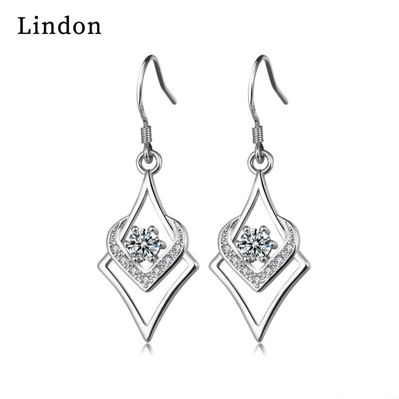 Lindon Copper Alloy Zircon Earrings Drop Earrings For Women Wedding Party Gifts