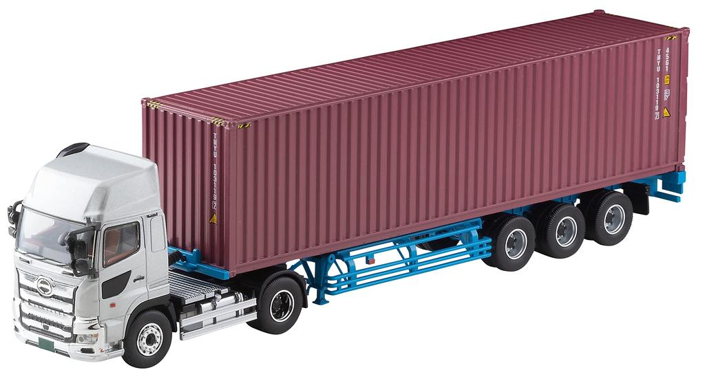 Tomica Limited Vintage Neo 164 LV-N292a Hino Profia 40ft Marine Container Trailer Toho Sharyo TC36H1C34 Silver Finished Product