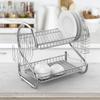 Space-saving S-Shaped Dish Drainer 2 Tier Tableware Holder Shelf Cup Drainer  Chopsticks