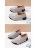 Genuine Leather Thick-Soled Loafers for Women - Soft, Casual Slip-On Shoes for All Seasons, Suitable for Pregnant Women