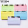 WTEMPO Small Spiral Pocket Notebooks Memo Pads for Home Office School Tearable Horizontal Line Notepads 5 Colored Notebooks 50 Sheets Per Notebook