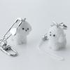 Briskstyle Cute Mini Maltese White Puppy Keychain Keyring