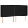 VidaXL Headboard with Ears Black 183x16x118-128 Cm Fabric3119456
