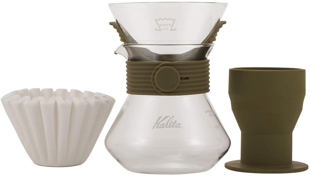 Kalita Coffee Dripper Set for 2 To 4 People Wave Style Up Khaki Drip Equipment For 2 For 4 For 2 For 4 Drip Coffee Sixtieth Respect for the Aged #185