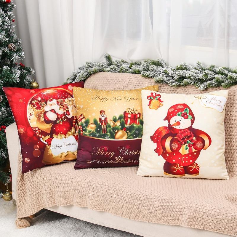 Santa Pillowcase Happy New Year Xmas Gifts Christmas Decor for Home Merry Christmas Ornament Navidad Natal Xmas Gifts