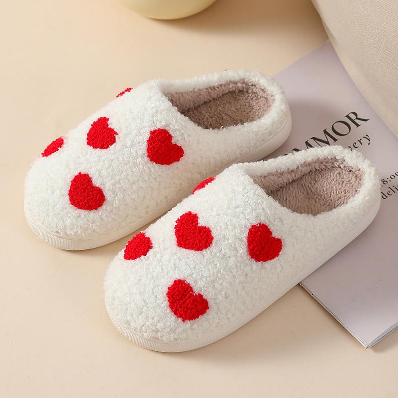 New Autumn and Winter Male and Female Couples Cute Cartoon Puppy Cotton Slippers Home Indoor Non-slip Cotton Slippers