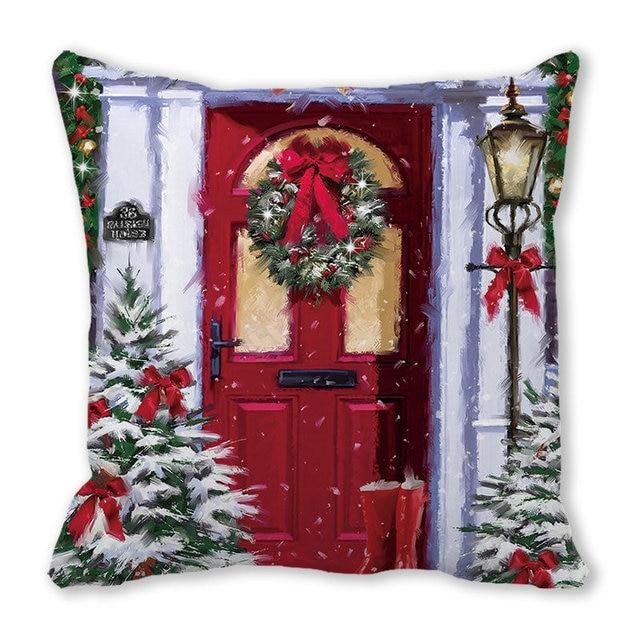 Christmas Ornament Navidad Noel Xmas Gifts Christmas Cushion Cover Merry Christmas Decorations for Home