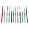 Crochet Hooks 12 Sizes Ergonomic Soft Hand Hook Design Lightweight Portable Metal Crochet Hook