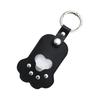 Pet Memorial Keychain Pendant with Hair Engraving Feature Dog Cat Claw Design Faux Leather Pet Hair Memorial Keychain