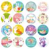 Easter Stickers Rabbit Egg Shaped Stickers 500 Round Copperplate Paper Roll Labels