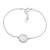 Silver Bracelet with Natural Mother-of-pearl, Cubic Zirconia, Product Weight 2.21 G (2186472)