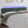 VidaXL LED Headboard Bedroom Furniture Double Bed Accessory Head of Bed Frame Interior Dark Green 3121541