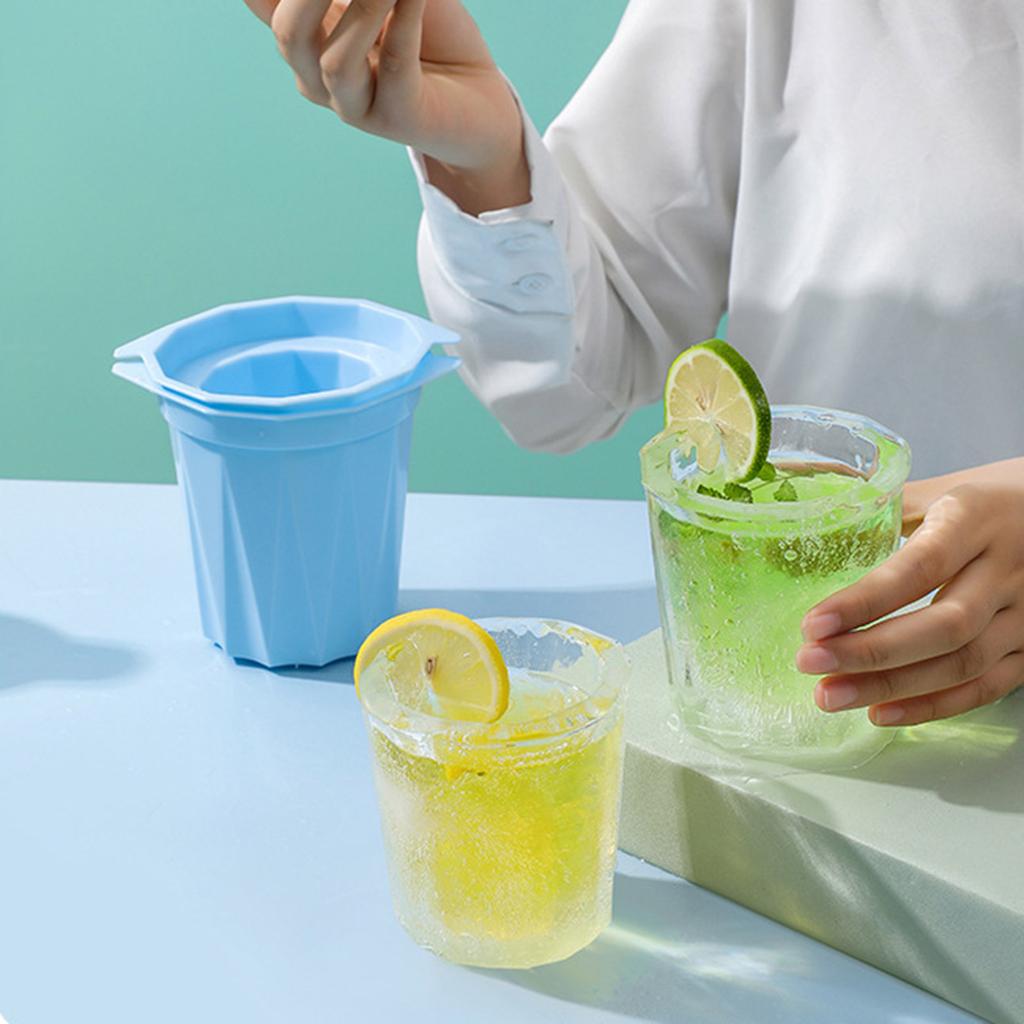 Ice Cup Mold Ice Cup Maker Summer Frozen Drink Cup Silicone Ice Cube Mould Tray Kitchen Refrigerator DIY Ice Cup Mold