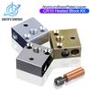 3D Printer Parts Aluminum Brass Plated Copper CR10 Heated Block Bi-Metal Throat Kit for Ender 3 CR10 Extruder Hotend Kit Parts