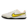Tiempo Legend 9 Academy TF Round Toe Lace-Up Slip-Resistant Durable Low-Top Soccer Shoes Kids Sneaker Gray Yellow DA1328-002