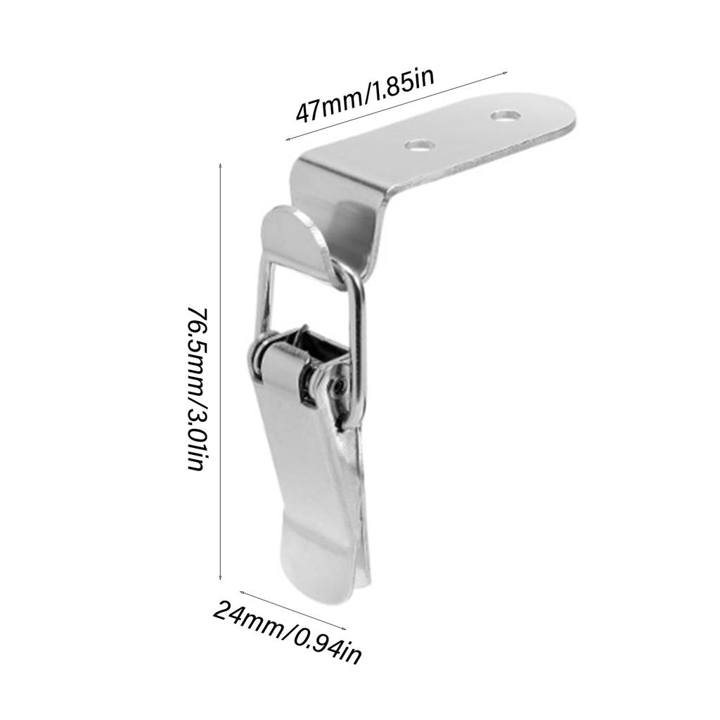 4pcs Steel Toggle Latches 90 Degree Box Lock Small Corner Hasp Multipurpose Latches Simple Installs for Cases & Cabinets