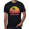 Men’s Vintage Tee Shirt Graphic T Shirt Montauk Sunset Deep Black