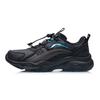 Li Ning Aurora Wind V2 Thick Sole Sports Shock Absorbing Breathable Non-Slip Low-Top Running Shoes Kids Sneakers Black YKCR130-13