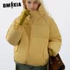 GMXIA Women's Vintage Casual Solid Color Print Autumn Winter Long Sleeve Stand Up Jackets & Coats