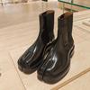 Женские Мужские Черные Ботильоны Кожа Коровы Таби Разделенный Носок Челси Ботинки Уличный Комфорт Высокий Верх Мужская Повседневная Обувь Классический Дизайн