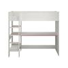 PARISOT JIM Contemporary Children's Loft Bed with Memphis Pine Decor and Reversible Blue or Pink Edge - W 90 X L 200 Cm