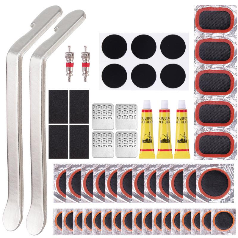 Bicycle Cold Repair Rubber Tire Prying Rod Quick Tire Repair Tool Set Glue-free Tire Repair Piece Tire Repair Tool Box