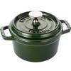 Staub Cocotte Round Basil Green Small Hand Литой эмалированный горшок IH Совместимый с японским La Cocotte Round "Pico 14 см" [Авторизованный продукт] 40509-796