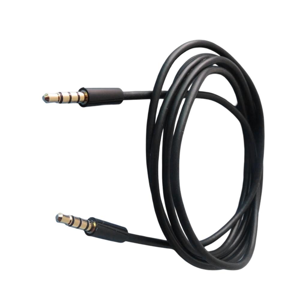 3.5mm Male To Male Auditory Cable 4 Pole Gold Plated for Stereo and Microphone Wide Compatibility For Car Headphone