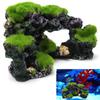 Aquarium Mountain View Coral Reef Rock Cave Ornament Stone Moss Fish Tank Decor