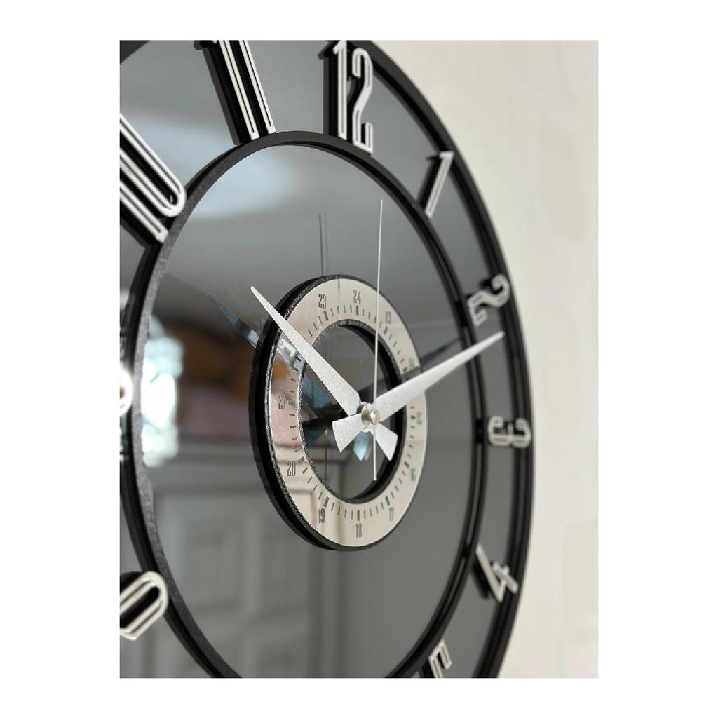 Mirrored Wall Clock (Real Mirror) 40cm Modern Design