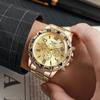 2023 Trendy Men's Casual Alloy Watch with Faux Chronograph and Steel Band