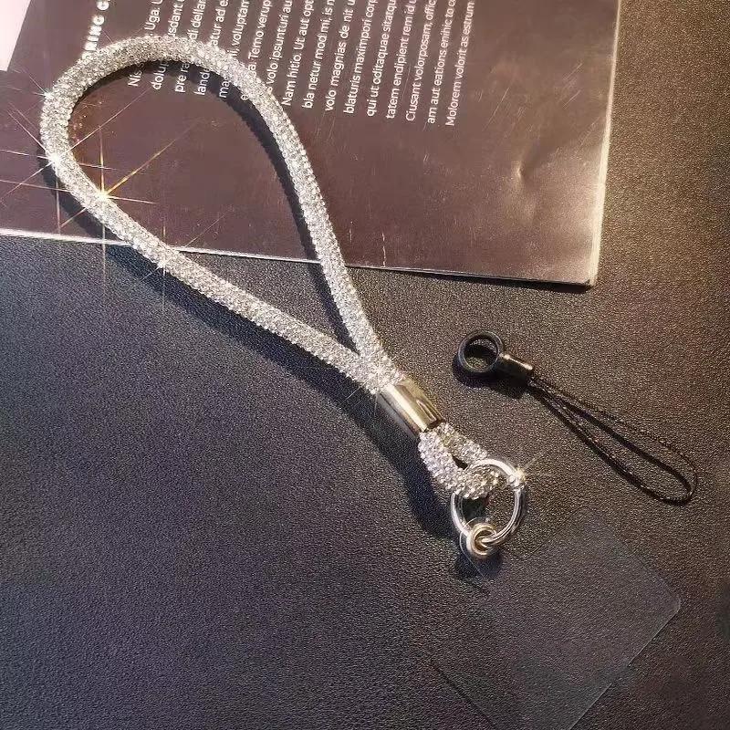 Mobile Phone Straps Glitter Rhinestone Phone Lanyard Key Chain Hanging Anti-lost Rope