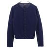 Wool Long Sleeve Knit Cardigan 48 Navy System Women Used