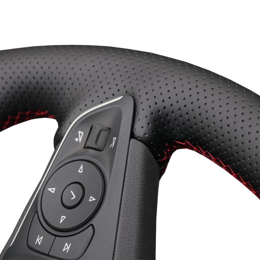 Черный чехол на руль автомобиля из искусственной кожи для Opel Astra 2015-2021 Corsa Combo Mokka 2018-2021 Grandland X Insignia CT 2017-2021