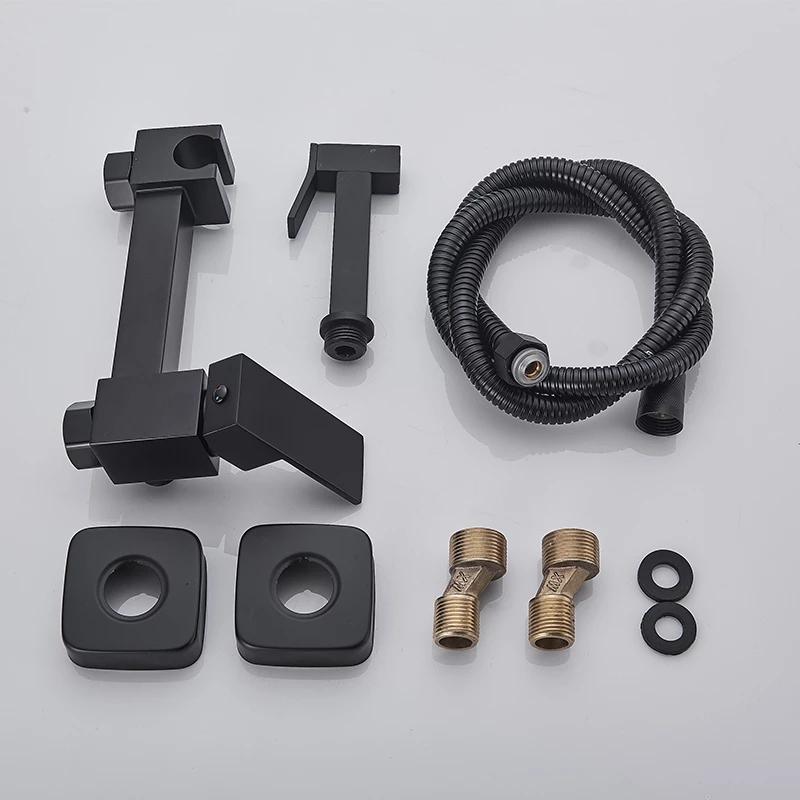 Brass Shower Tap Bidet Faucet Washer Mixer Muslim Shower Ducha Higienica Cold & Hot Water Mixer Crane Square Shower Spray
