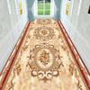 European Luxury Style Villa Long Corridor Carpet for Passageway Floral Long Runner Hall Area Rug IG Stairway Floor Mat Washable