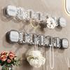 Light Luxury Glacier Pattern Hole-free Continuous Row Strong Adhesive Bathroom Hook