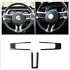 Carbon Fiber Car Gear Steering Wheel Frame Panel Trim Sticker Cover Moulding Strip For Ford Mustang 2009 2010 2011 2012