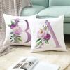 45x45cm Purple Letter Print Pillowcase Sofa Cushion Cover Office Simple Pillowcase Decorative Pillow