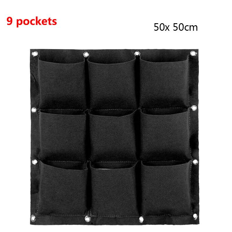 2/4/9 Pockets Vertical Garden Grow Bags Plant Wall Hanging Planting Pots Grow Planter Vegetable Gardening Supplies