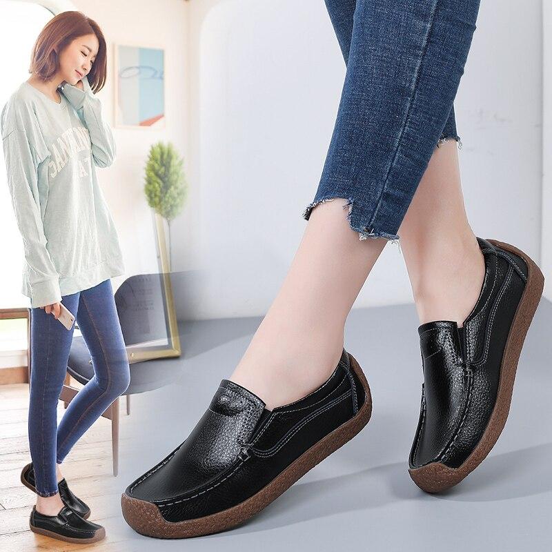 Women Penny Wildsmith Loafers Casual White Nurse Footwear Peas Soft Flats Black Driving Walking Shoes for Womens Plus Size