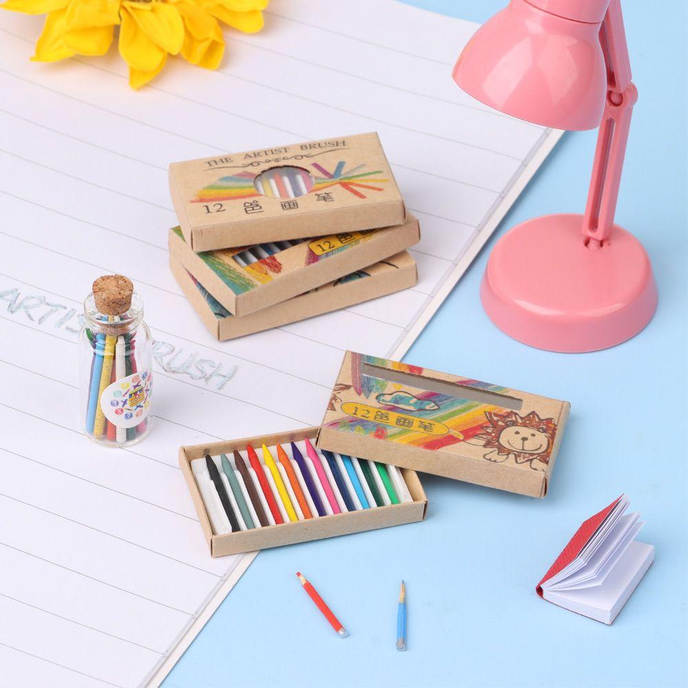 Painting Tools Miniature Color Pencil Dollhouse Decoration Doll Colorful Crayon Dolls Accessories