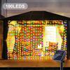 1pc Solar Curtain String Lights Outdoor Fairy Lights Solar Powered Twinkle String Lights 8 Modes For Home Garden Patio Decor