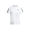 Own The Run Reflective Striped Crew Neck Short Sleeve T-Shirt Women Tops White IK7442