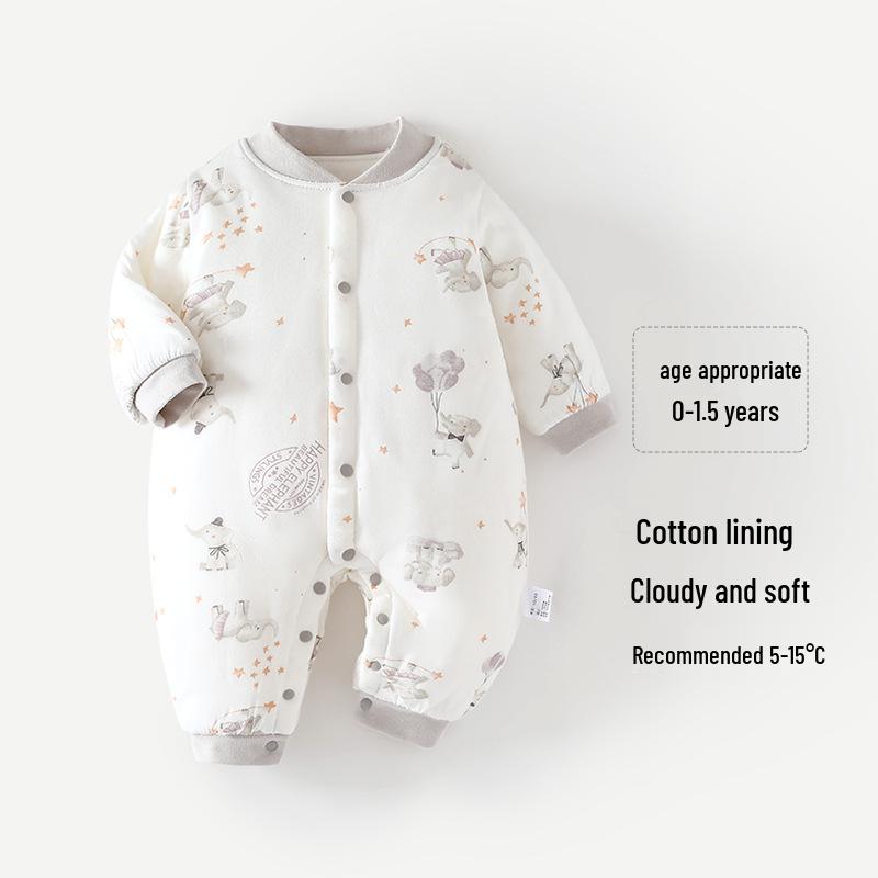 Warm Cotton Newborn Onesie Romper for Boys & Girls - Autumn/Winter