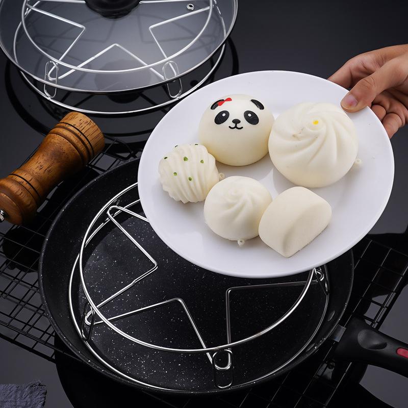 Thicken 304 Stainless Steel Food Steamer Heat Insulation Steaming Grid Rack for Pots Dumplings Home Novel Kitchen Accessories