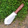 4-in-1 Gardening Trowel with Serrated Edge Stainless Steel Cutter with Wood